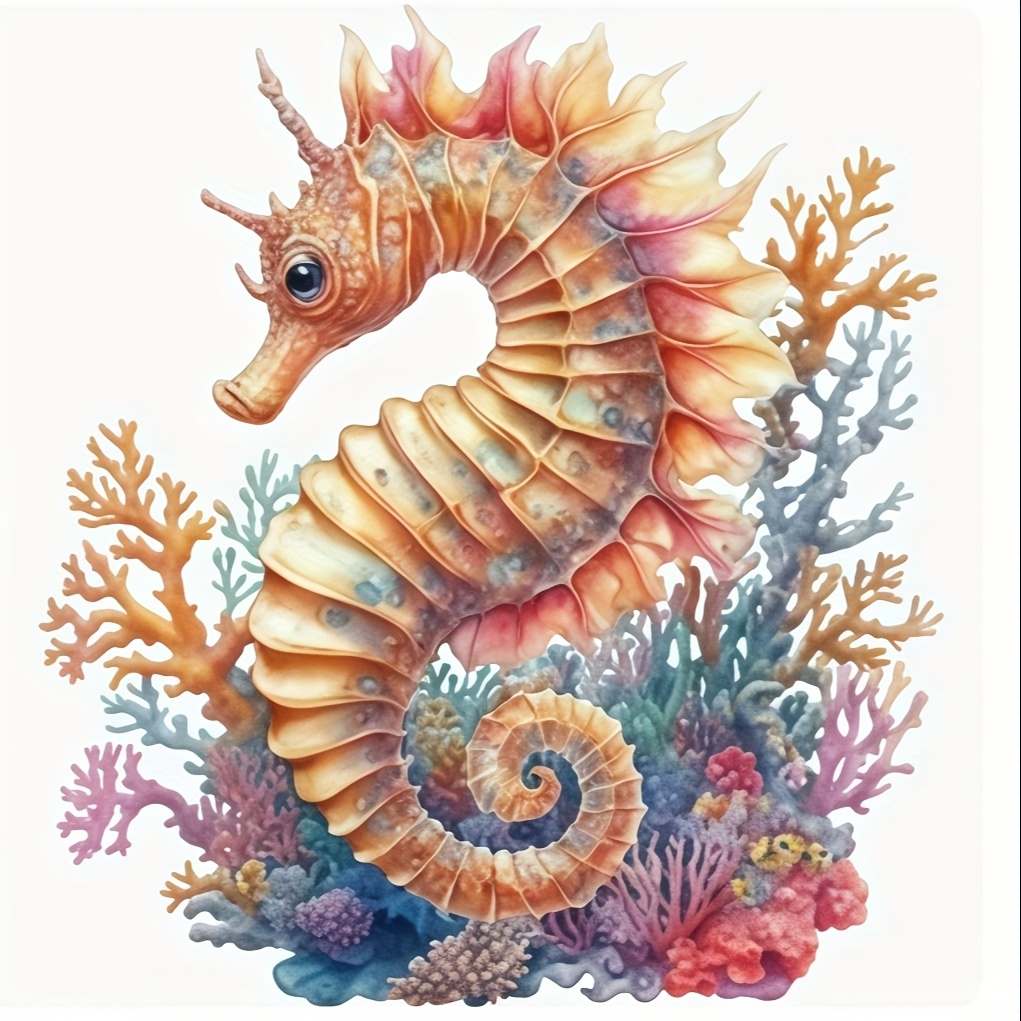 Ocean-style Theme Wall Stickers, Seahorse Coral Wall Switch Decorations, High-quality Materials Are And Disassemble, Suitable For Wall Stickers In Living Rooms