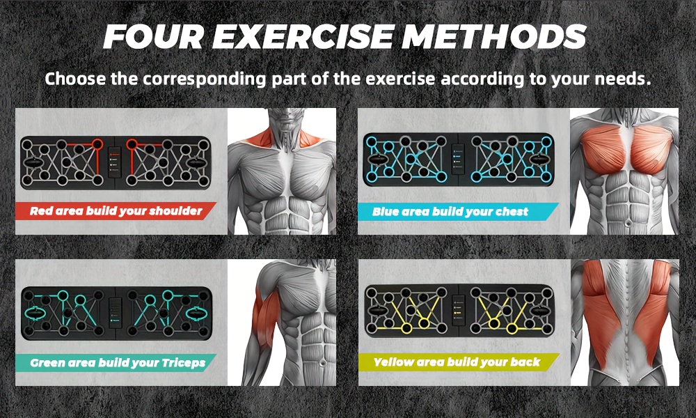 11 - Piece Foldable Push - Up Board Set, Multi - Functional Home Fitness Portable Push - Up Rack Auxiliary Device