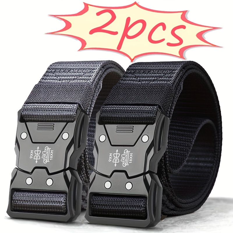 TEMU Set cinture tattiche multifunzionali in nylon unisex - per sport all' e allenamento, con in tela traspirante, design a sgancio , e resistenti,
