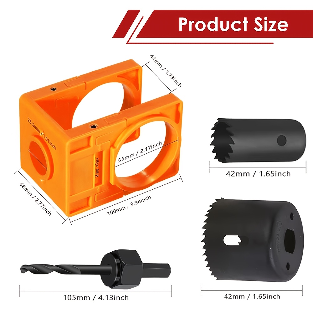 Door Lock Installation Kit with Drilling Tool Belt and Saw Set