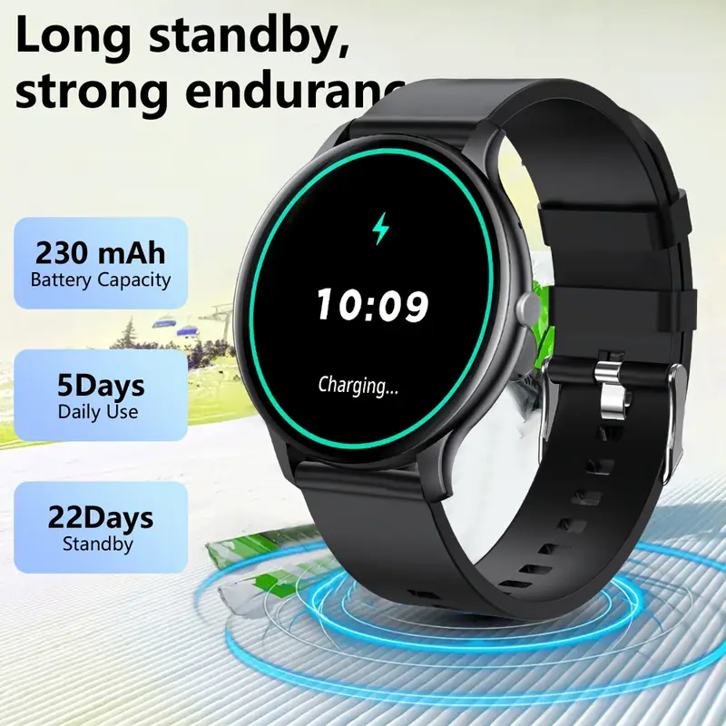smartwatch for men women 1 46 hd touchscreen high quality 100 exercise wireless 5 3 pedometer distance sedentary remote music control usb charging silicone strap tft screen jl7012 chip 230mah battery perfect gift stylish watch lightweight wearable smart enthusiasts health monitoring modern wearable comfortable wear touchscreen watch healthconscious Product details 6
