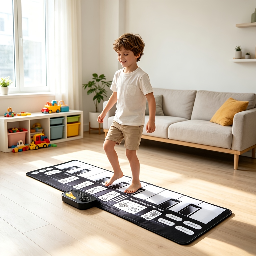 1pc music piano mat toy keyboard floor   adjustable volume   different   6 kinds of instruments switching birthday christmas halloween thanksgiving gift for boys and girls Product details 1