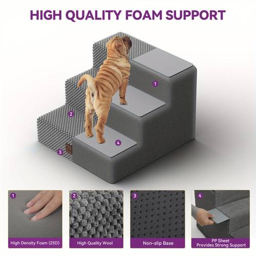 dog stairs for bed couch small senior doggy support w removable cover