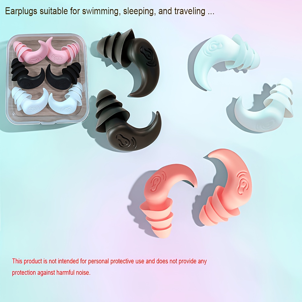 Soft Silicone Earplugs for Swimming and Travel