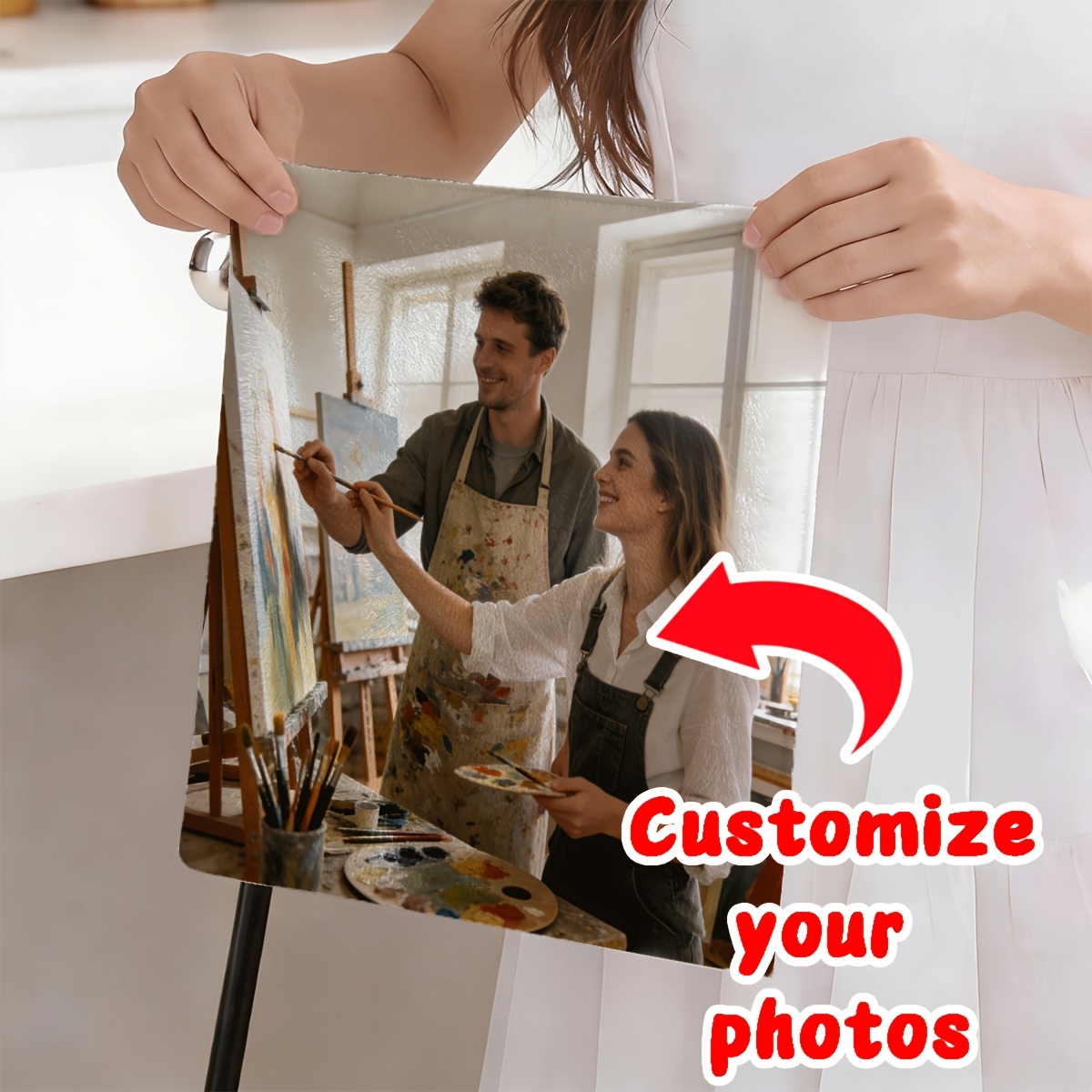 TEMU Customizable Photo/text/ Cleaning Cloth, Available In 1pc/2pcs, Cleaning Cloth, 2d, Diy Custom Pattern Towel, Suitable For Hotels, Baking,