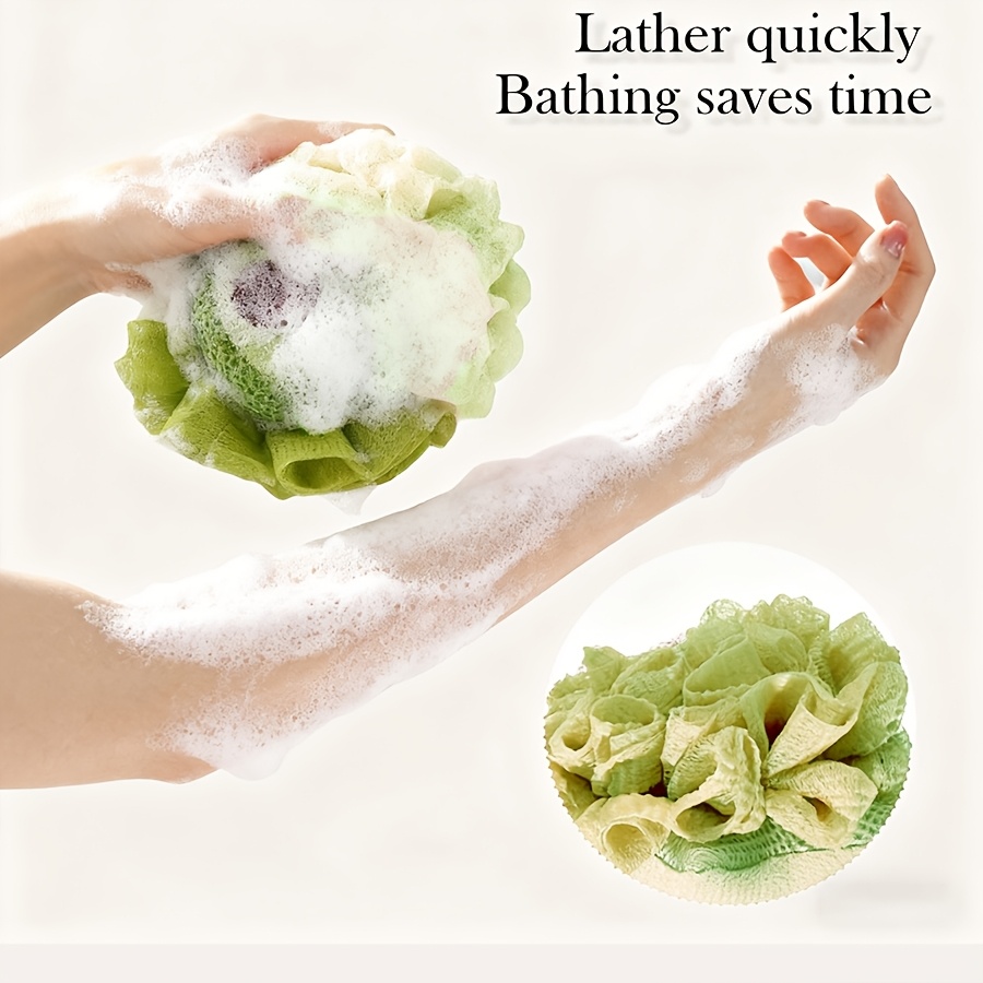 Fruit-Shaped Bath Sponge with Dual-Layer Mesh Design