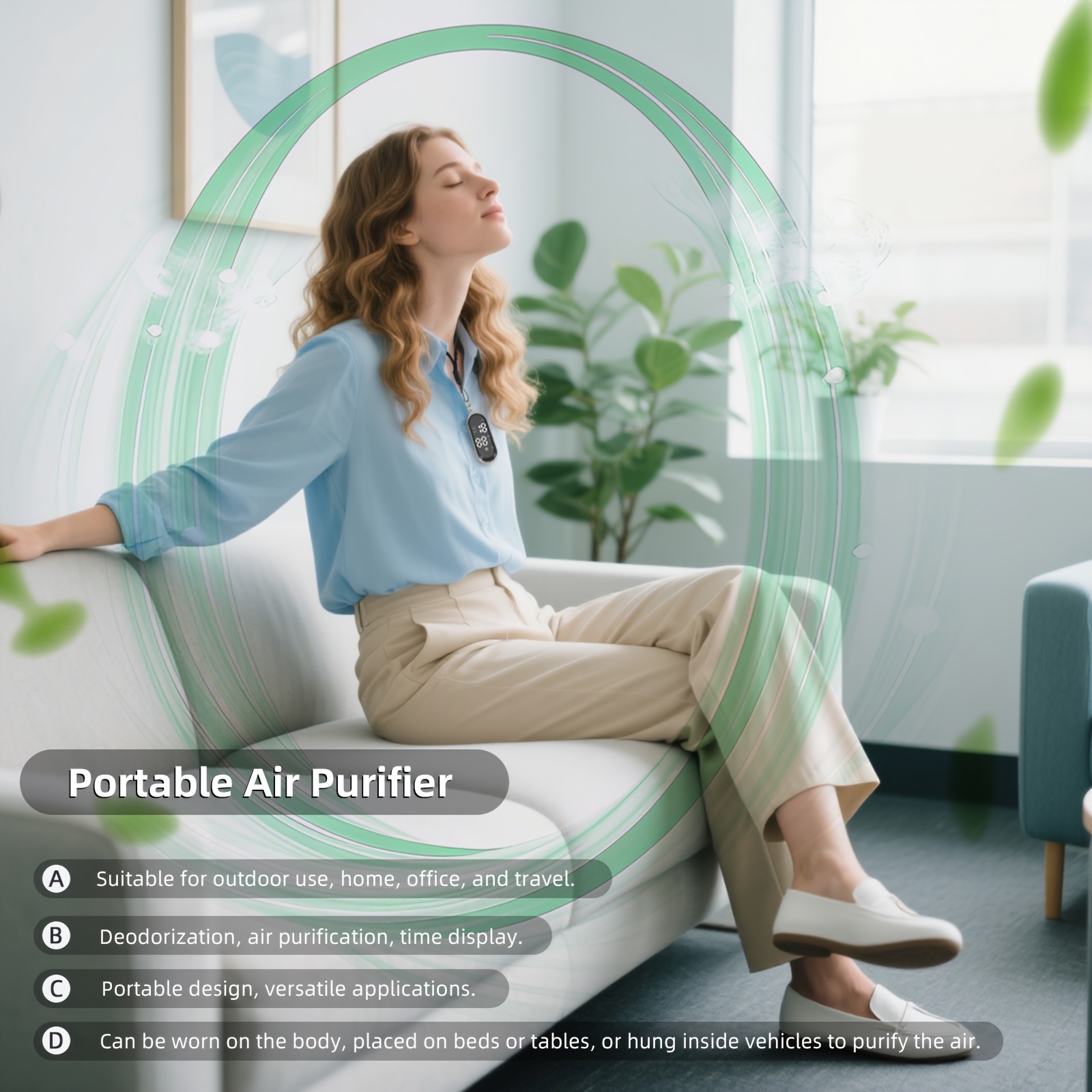 mens   necklace with   design operates   without   features a built in professional air purification system for   surrounding air cleaning womens high quality   necklace Product details 6