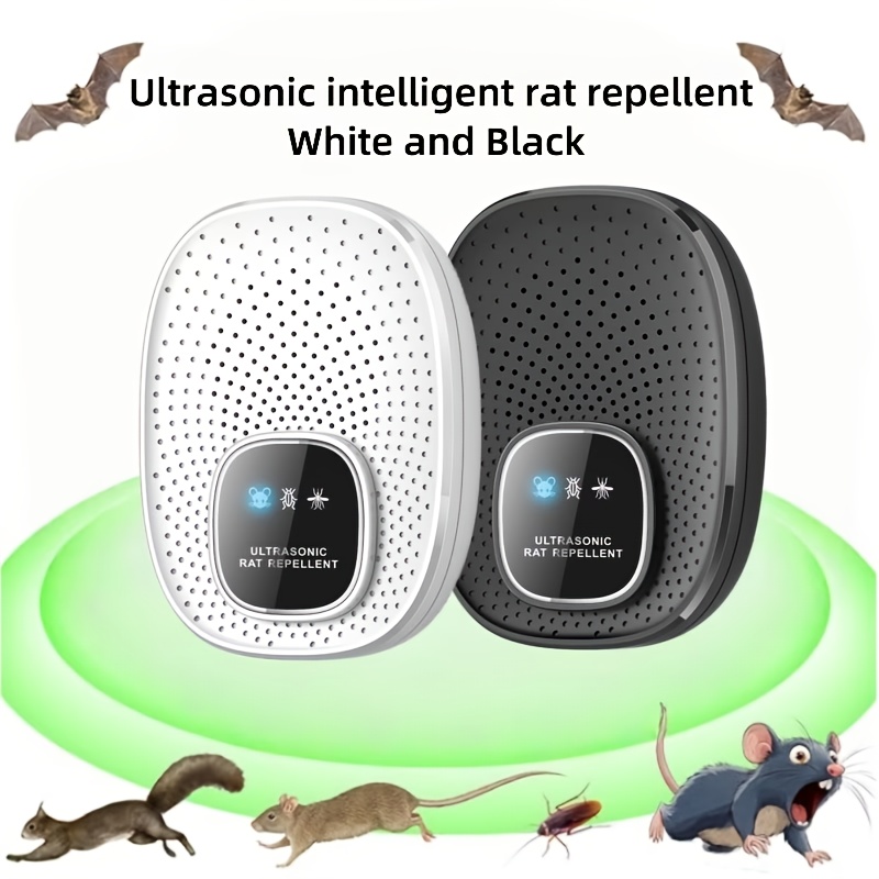 Juego de repelente de plagas con tecnología de ondas de sonido y conexión USB, repelente de insectos y roedores para interiores, apto para ratones e insectos, enchufable y listo para usar, no requiere aerosoles químicos, esencial para cocinas, comedores y cocinas de trastienda, apto para varios