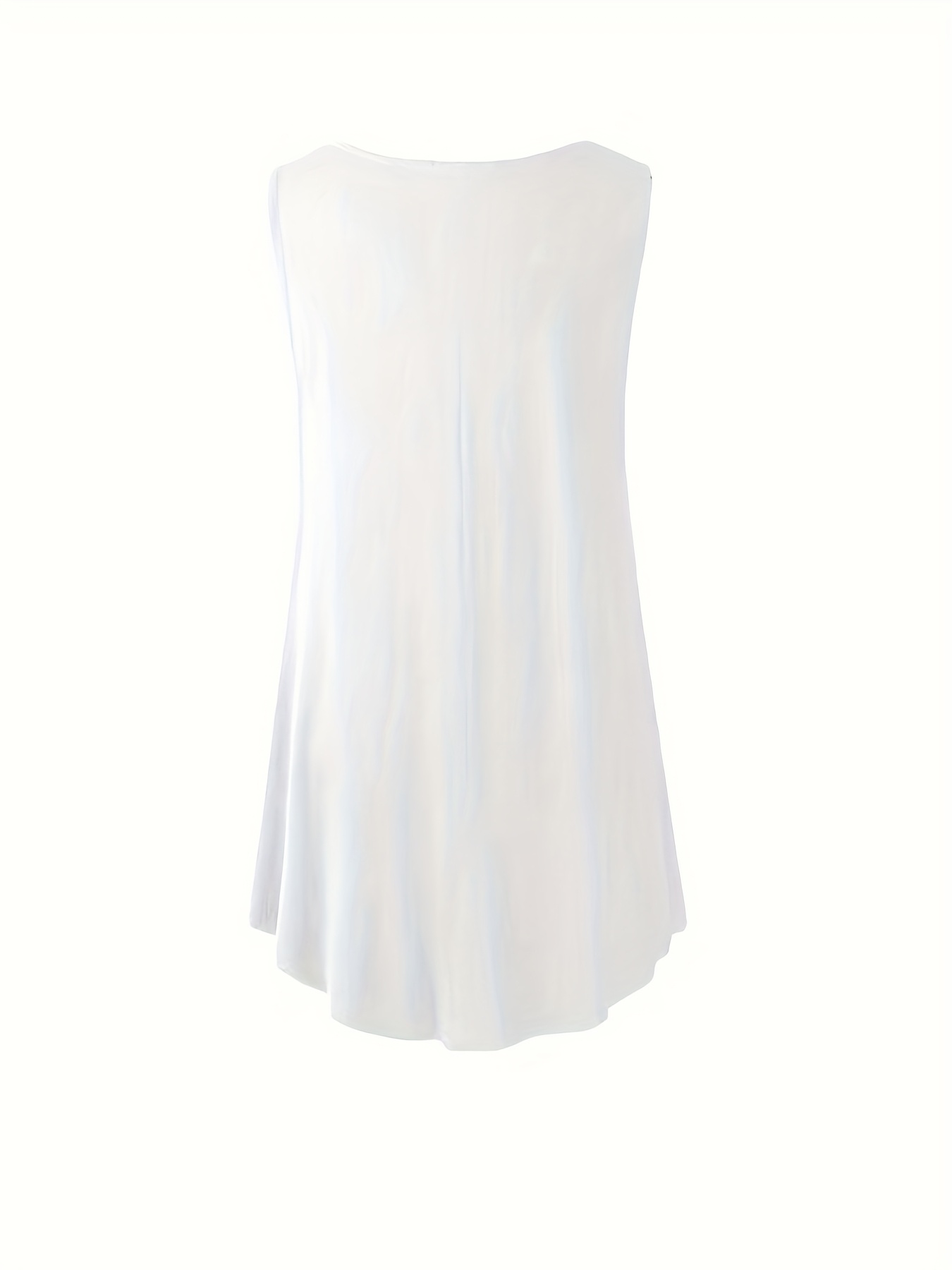 Women's Plus Size Sleeveless Olive Green Round Neck Tank Top - Loose Fit Summer Vacation Top, Machine Washable Casual Chic Shirt for Beach Outings & Lounge Wear, Summer Tank Tops