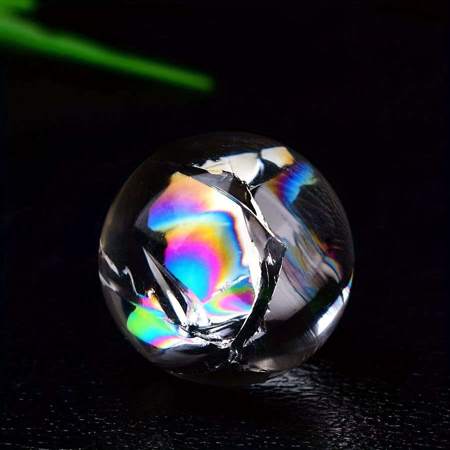 2つの虹色の天然クリスタルの球体は エレガントなデコレーションであり 