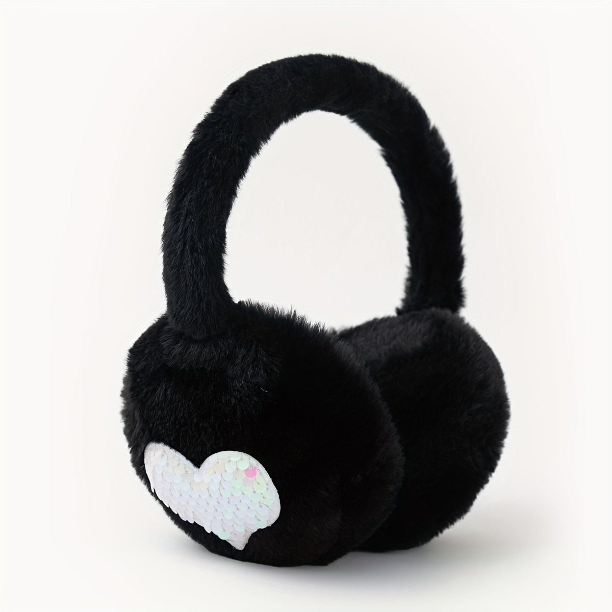 A Heart-patterned Classic Solid-color Cute-style Ear Suitable For Winter Wear