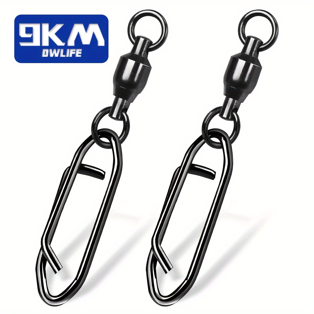 

9km 50pcs Fishing Swivels Snap, Ball Bearing Swivel, Saltwater Fishing Lures Connectors, Stainless Steel Fishing Clips Tackle