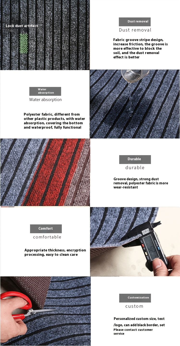   stripes carpet for home kitchen and bathroom commercial large area door mat hotel   and stair foot mat anti slip details 2