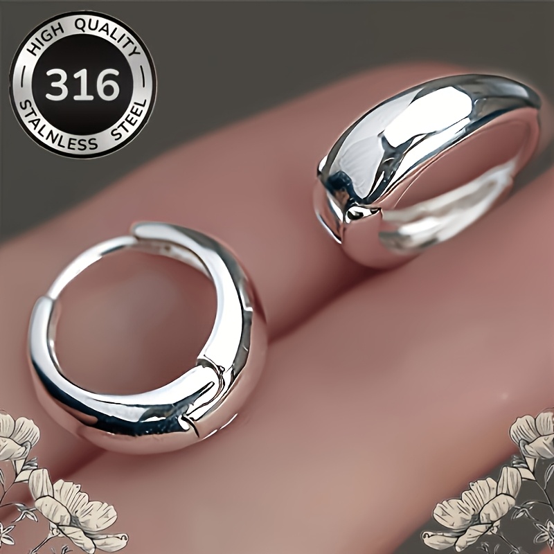 a pair of elegant hypoallergenic high quality   steel jewelry accessories suitable for   an elegant     daily wear parties   banquets and dates