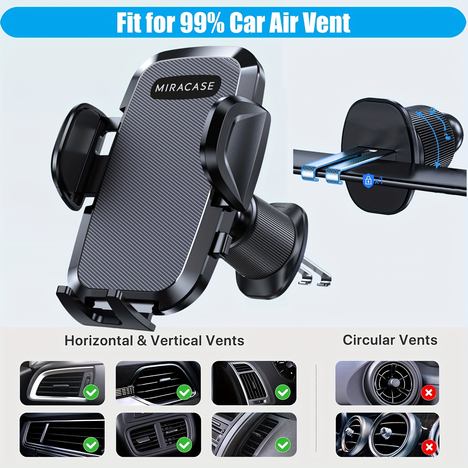 Miracase Vent Clip Phone Mount Miracase Phone Vent Air Vent Phone