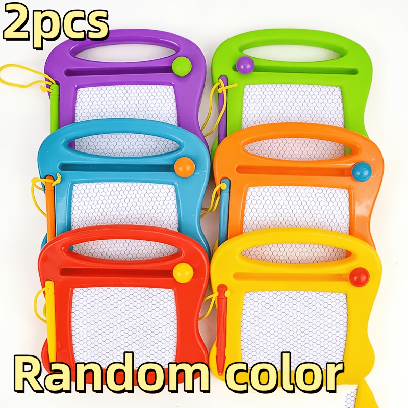 TEMU 2pcs Mini Magnetic Boards (random Colors) - Erasable Drawing And Sketching Boards, Ideal For Birthday Parties And Gift Bags, Portable Design