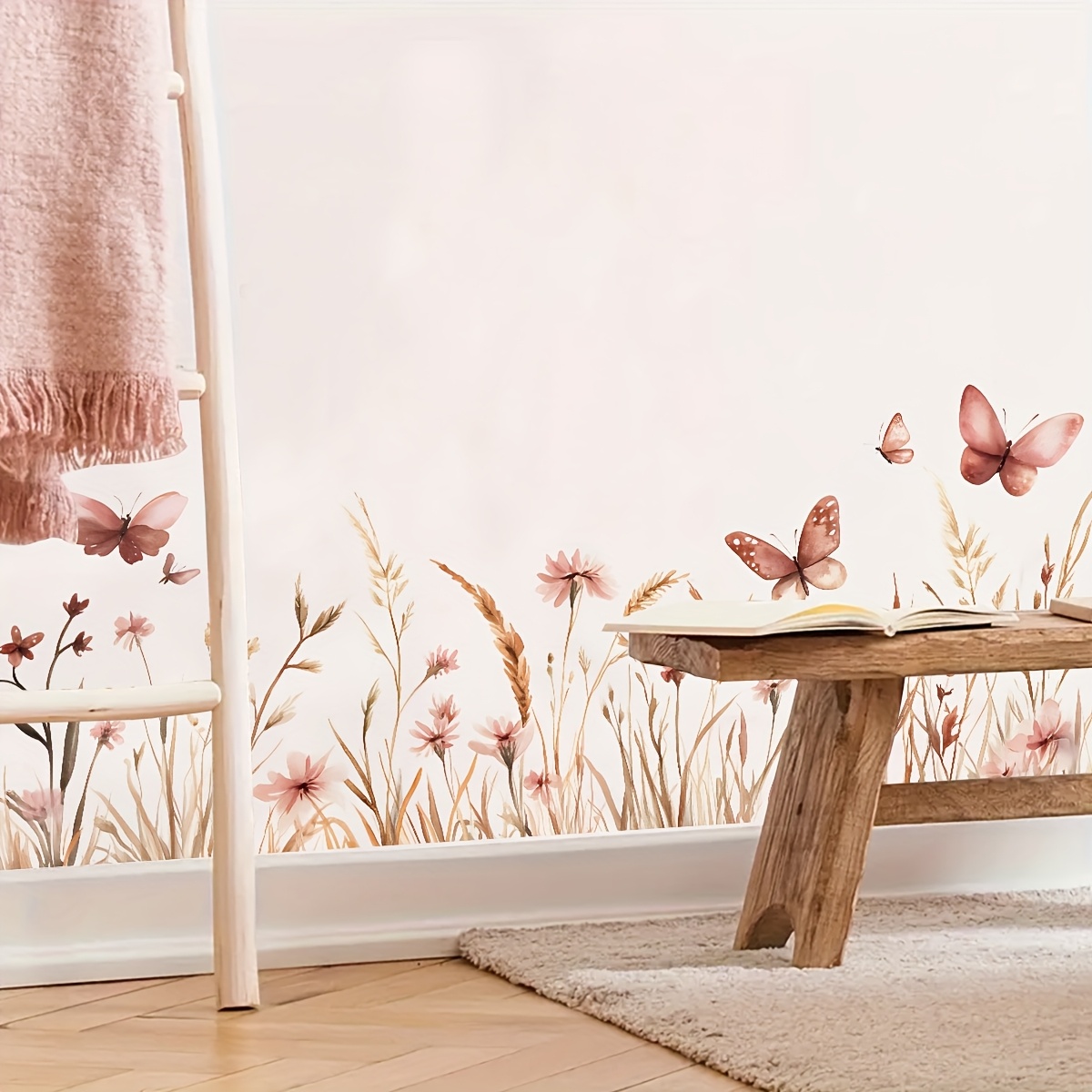 1pc Spring And Flower Wall Sticker: Room Decoration Sticker - Self-adhesive Sticker, Sticker
