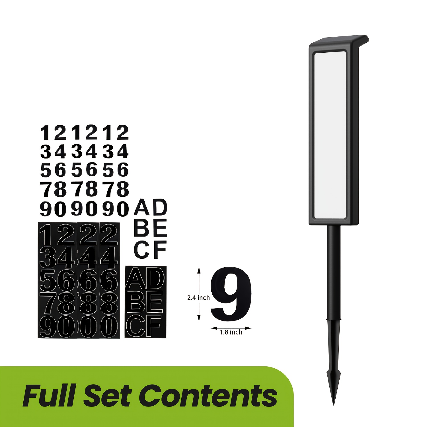 TEMU Led Address Sign Numbers - Oversized Outdoor Lighting Suitable For Driveway, Yard, Garden, Lawn & Pathway, Dual-mount & Wall Installation, Auto