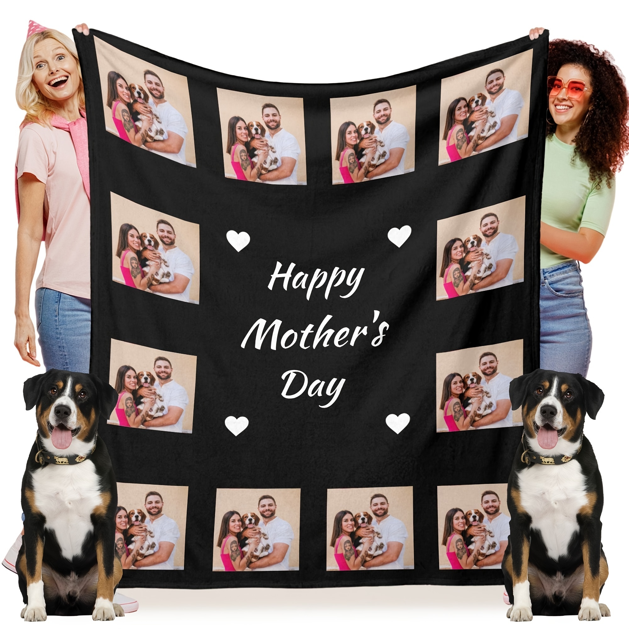 

Customize A Personalized Photo Blanket, The Best Gift For Dog Moms On Mother's Day