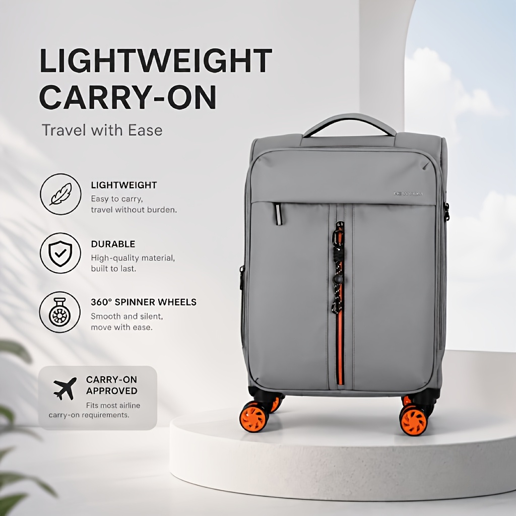 Lightweight Softside Travel Suitcase with TSA Lock