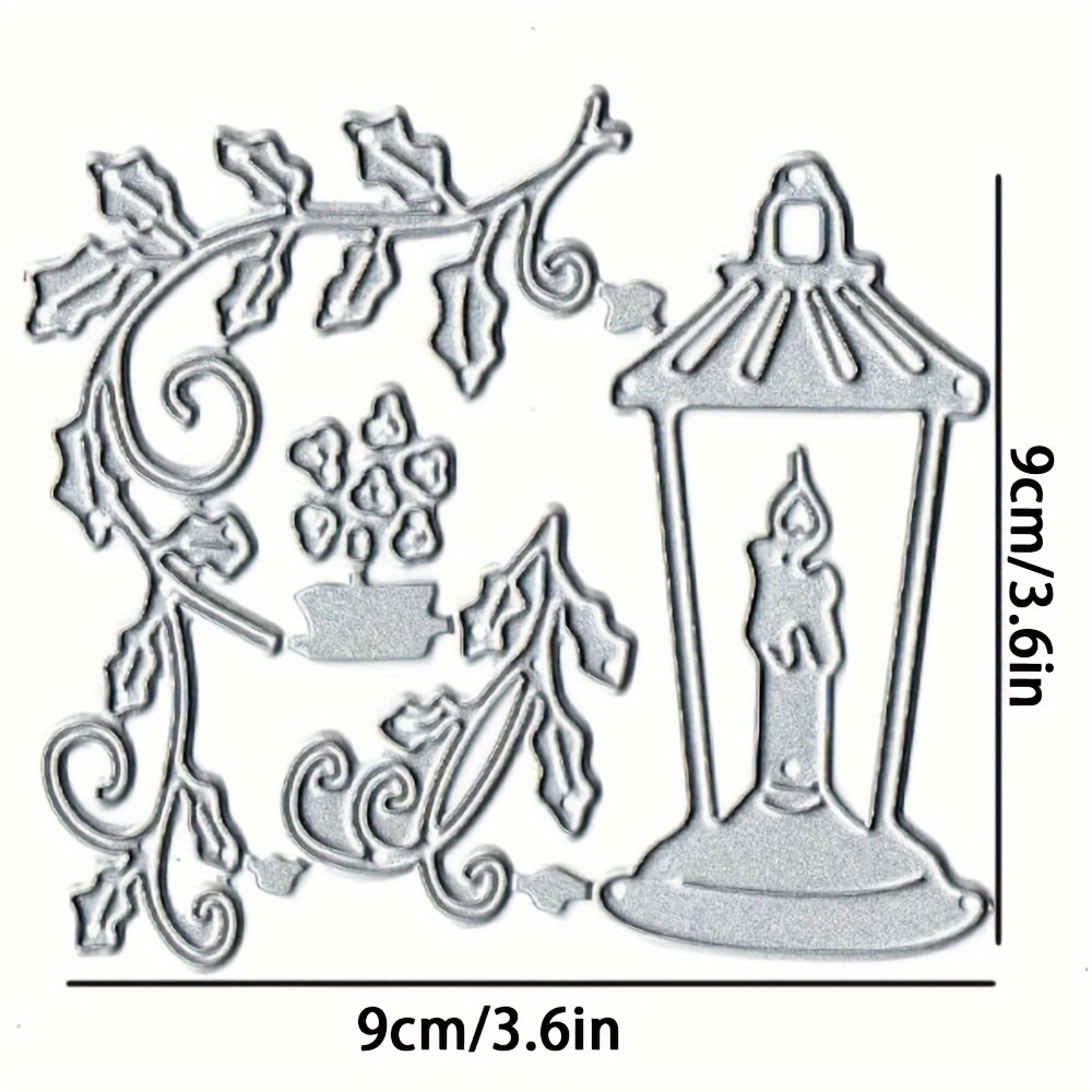TEMU 1pc Burning Candle Shape Cutting Die For Paper Card Scrapbooking Greeting Card Album Crafts Decorative Metal Cutting Die.