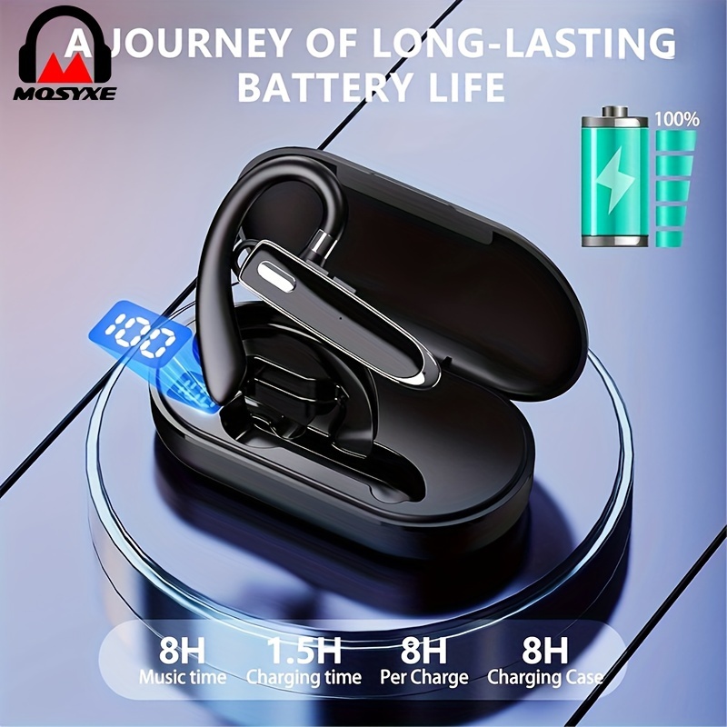 

Wireless Earphone With Microphone 800mah Charging Case Free Earphone Mute Button For Ios, Android Meeting Office Travel Driving