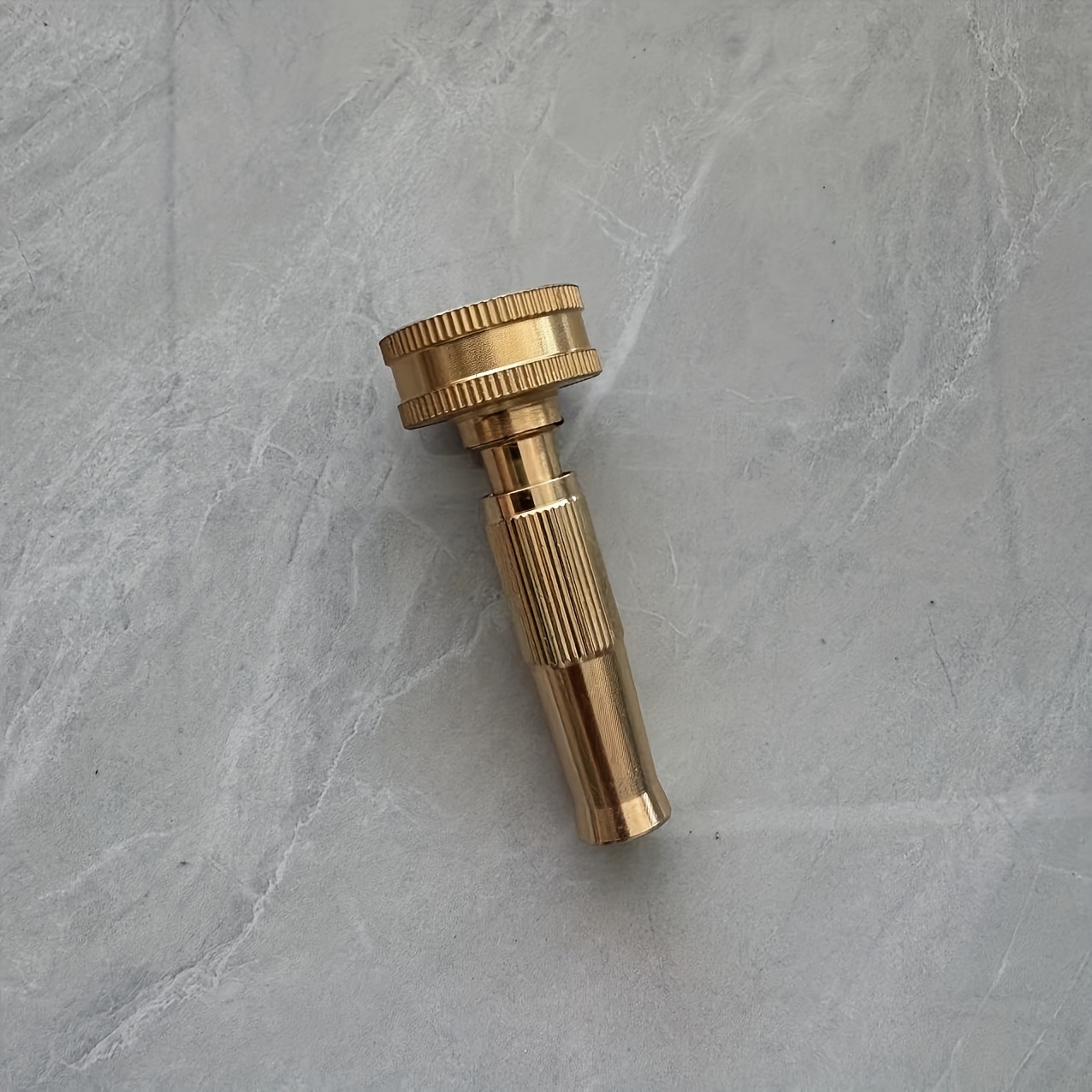 TEMU 1pc 1pcs Heavy-duty Solid Brass Garden Hose Nozzle - Adjustable Twist Spray With High-pressure Solid Brass Nozzle, 3/4" Threaded Inlet,