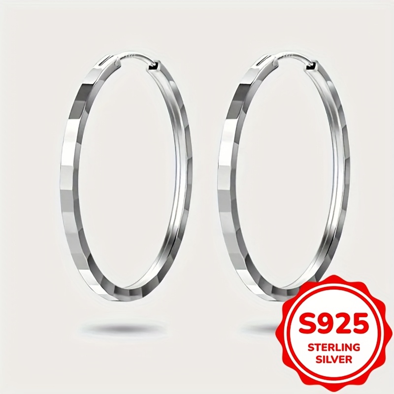 925 Silver Hoop Earrings for Women with Packaging - Perfect Gift