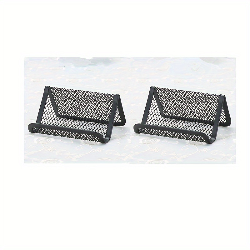 1pc/2pcs Solid Color Hollow Business Name Card Holder Display Shelf Durable Stands Gift Card Holder & Note Holder