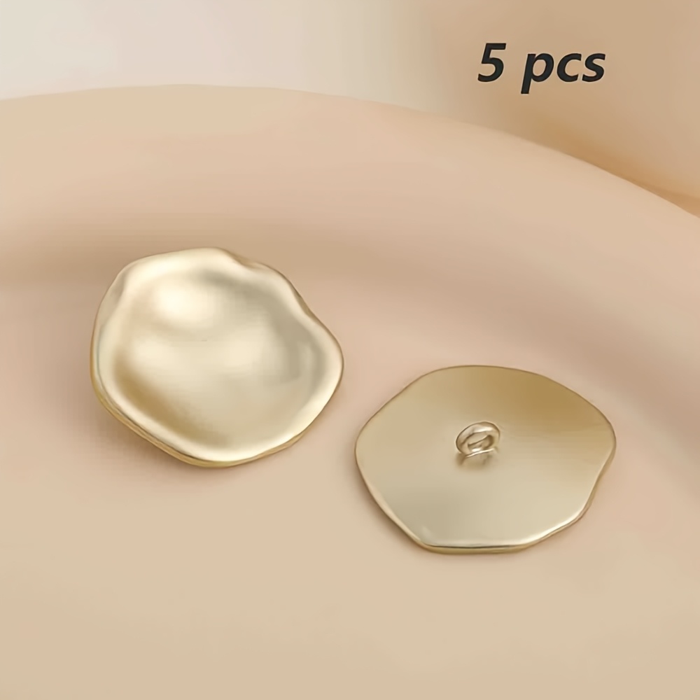 TEMU 5pcs Vintage -style Buttons | 27mm /winter Design Metal Large Buttons For Cardigans, Sweaters, Coats, Diy High-end Fashion Women's Decorative