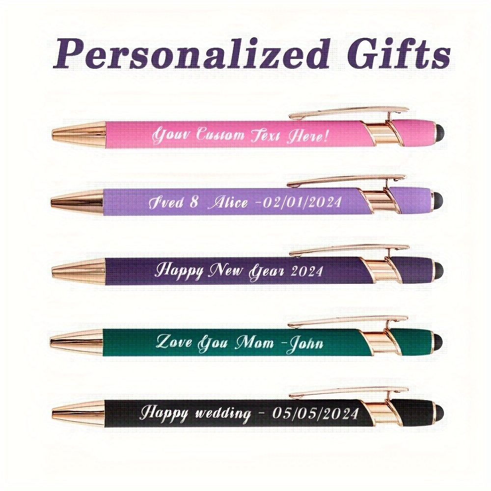 

1pc, Luxury Personalized Pen, Rubber Ballpoint Pen, Exquisite Customized Pen, Can Customize Your Own Gift Pen For Women, Gift Pen For Men, Christmas Gift, Day Gift, Birthday Gift (black Ink)