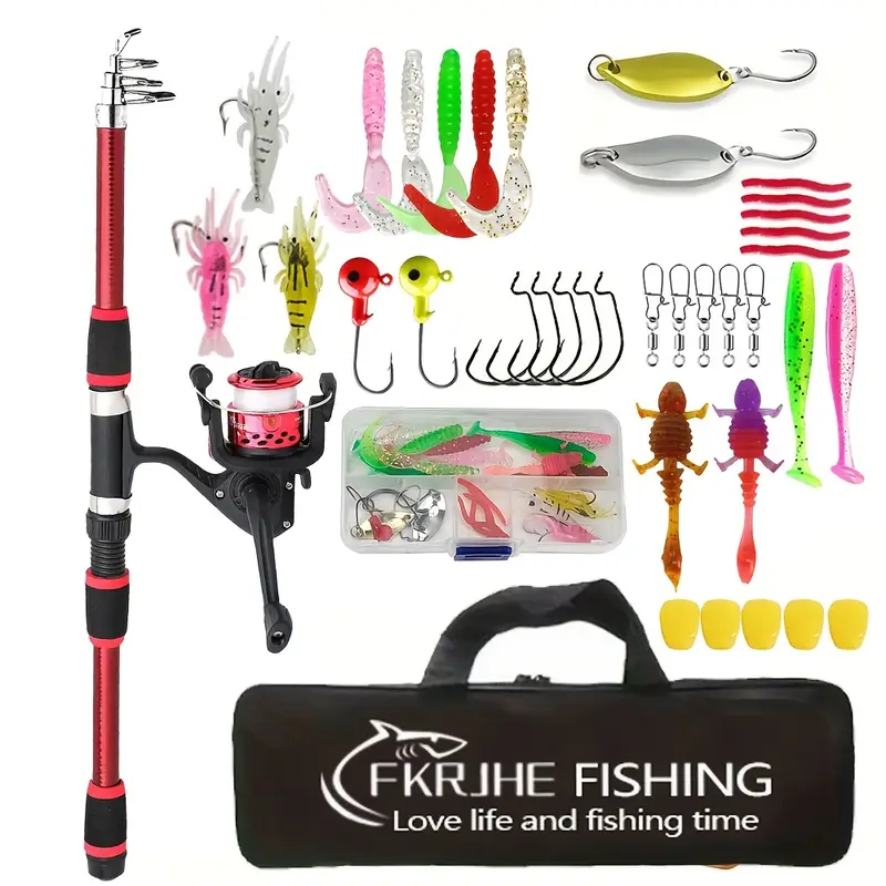 1 8m fishing pole set full kits telescopic fishing rod - Temu Kuwait 1 8m fishing pole set full kits telescopic fishing rod - Temu Kuwait
