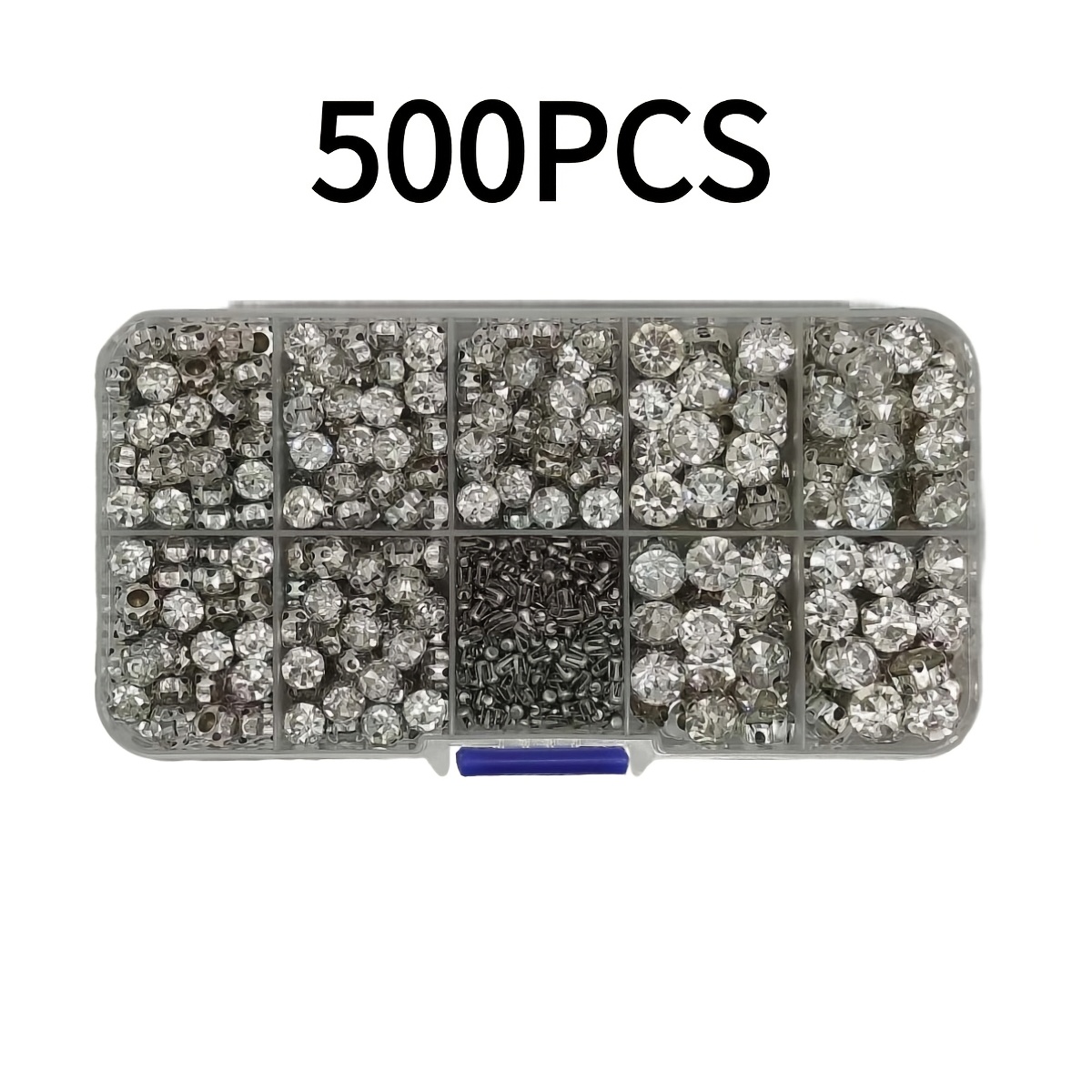 Image of Black/golden/off-white//silvery/mixed Colors Beads 680pcs, Crystal/mixed Color 6mm 8mm Rhinestones 500pcs, Pins 1000pcs, Pearl Setting Tool Kit