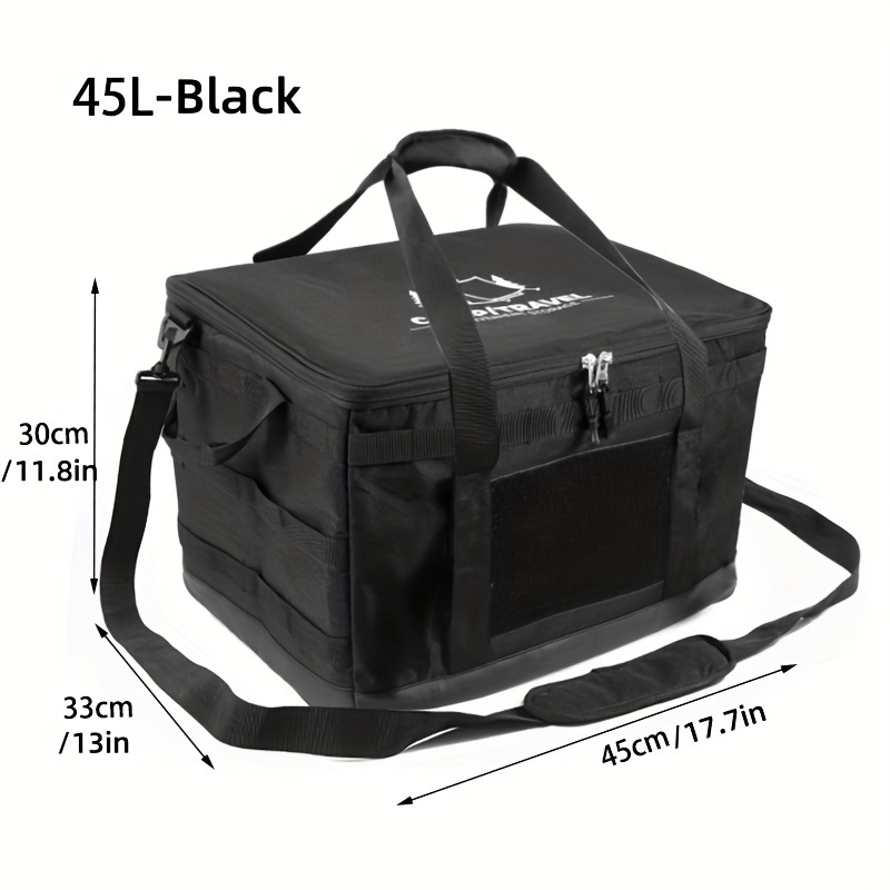 45l Large Capacity Outdoor Camping Storage Bag, Picnic Cookware Storage Bag, Gas Cylinder, Tableware Storage Box, For Outdoor Camping, Hiking