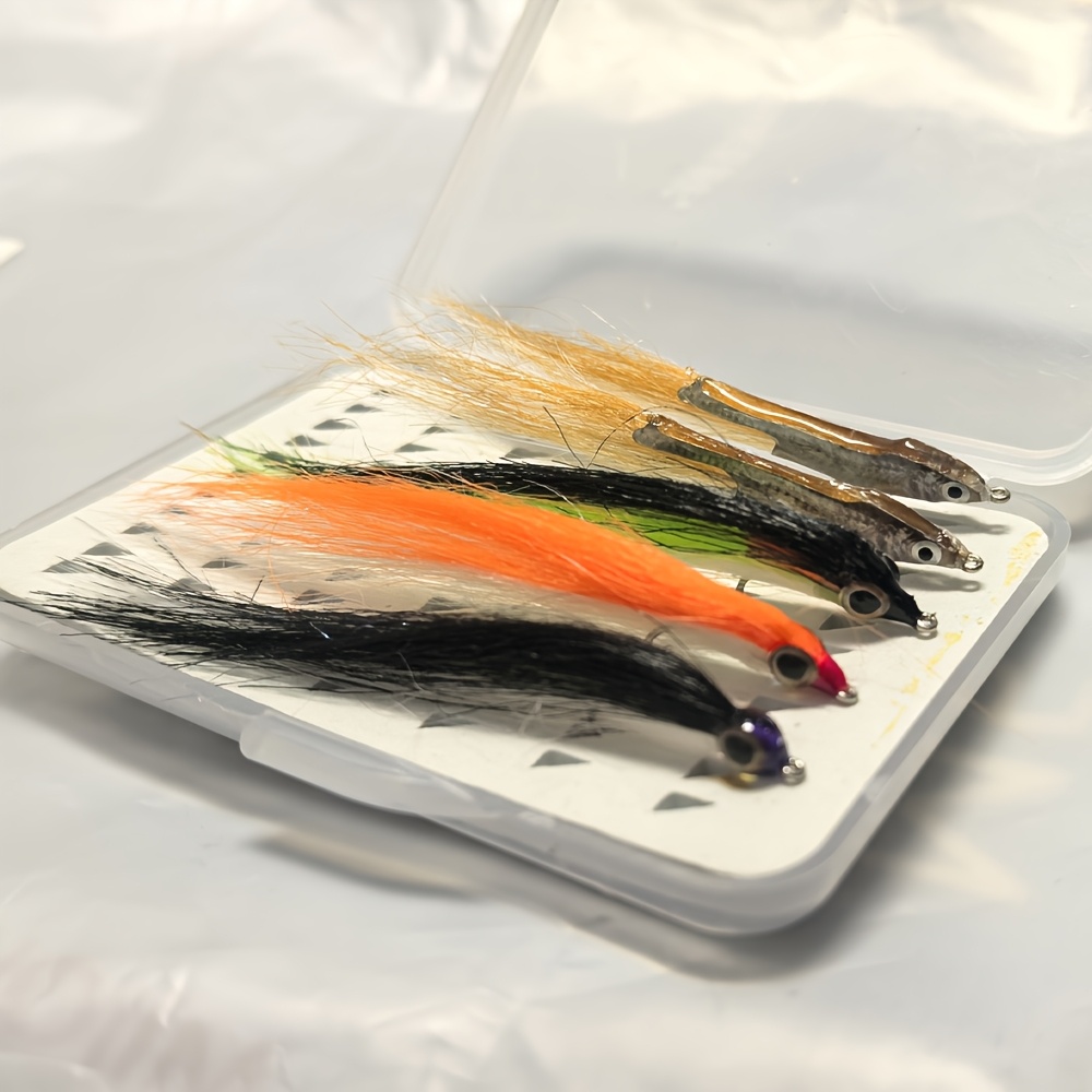 E-shop Lebensechtes Fliegenfischen-Set mit Box – Minnow, Streamer, Köderfisch – Künstliche Angelköder für Forelle, Barsch, – Süß- Salzwasserangeln –
