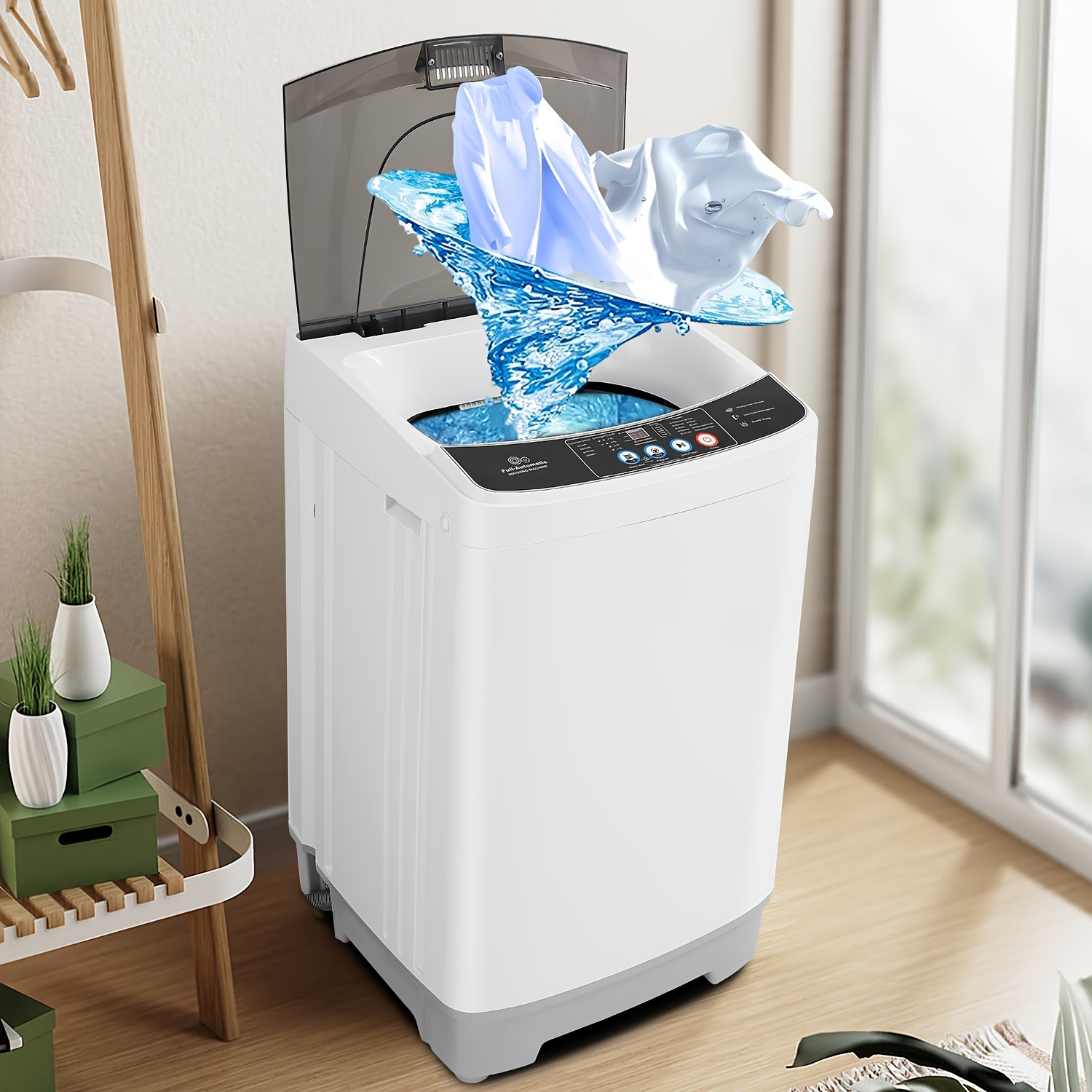 Portable Washing Machine 15.6lbs Capacity Fully Automatic - Temu