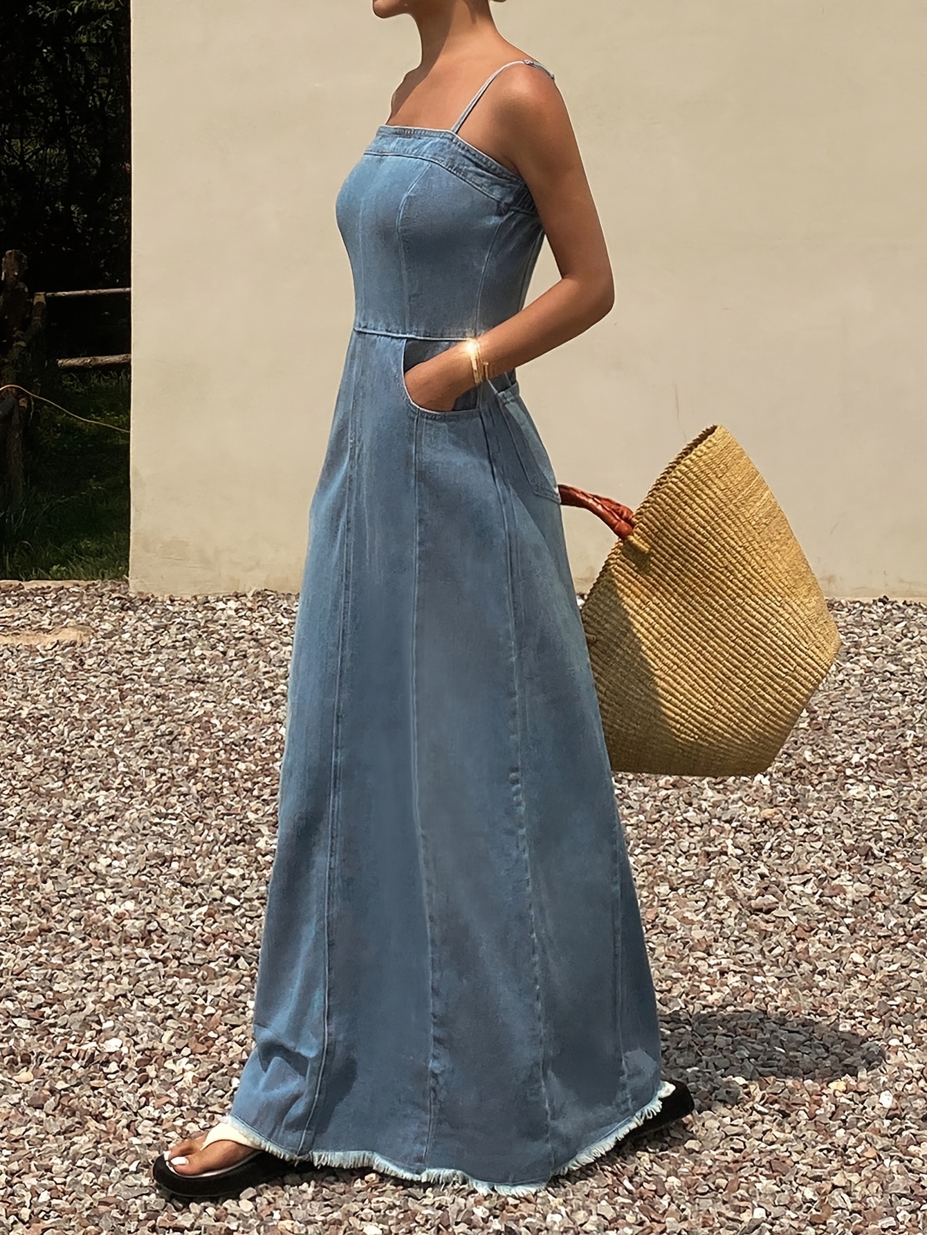 white christmas dresses CAMI DENIM NINI DRESS main image 0