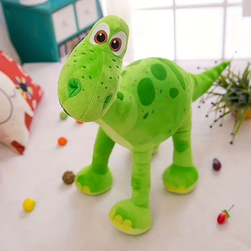 1pc cartoon dinosaur plush dog toy soft fabric medium breed recommendation pet playmate details 4