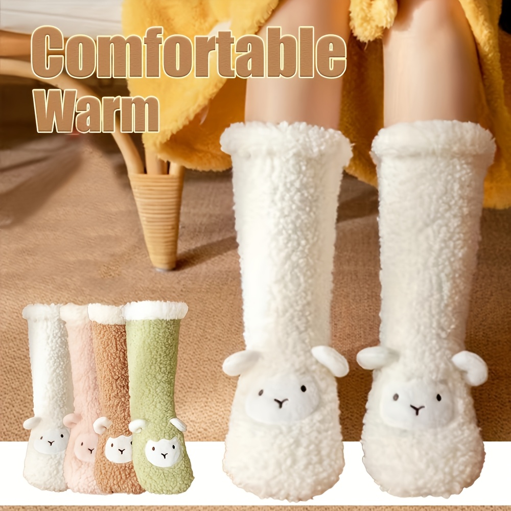 

A Pair Of High-quality Floor Socks, Fluffy And Comfortable, Suitable For Indoor Use, A For Holiday Gifts