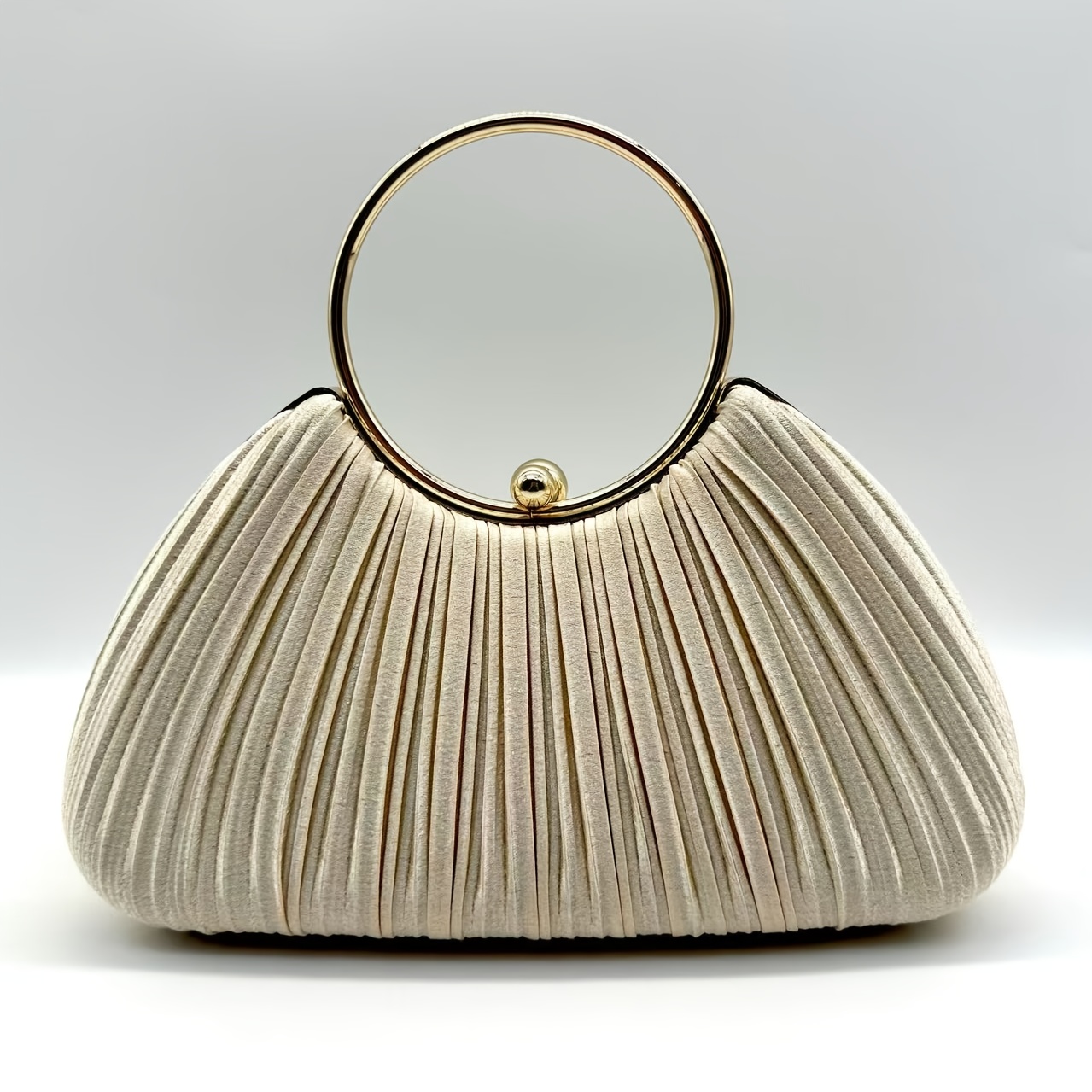 TEMU Bolso de Noche de Seda Satinada para Mujer - Diseño Plegable con Cierre de Anilla Dorada, Bolso de de Lujo Ideal para , Fiestas Nocturnas y