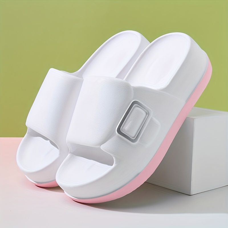 A Pair of Women'S 2025 Elegant And Simple Cloud EVA Slippers, Summer Fashion Casual Comfortable Soft-Soled Open-Toed Shoes, Open Slippers for Indoor And Outdoor Beach Showers