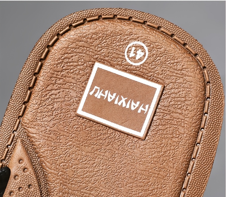 mens minimalist solid color slip on sandals breathable lightweight eva sole fabric upper round toe casual outdoor   shoes Product details 3