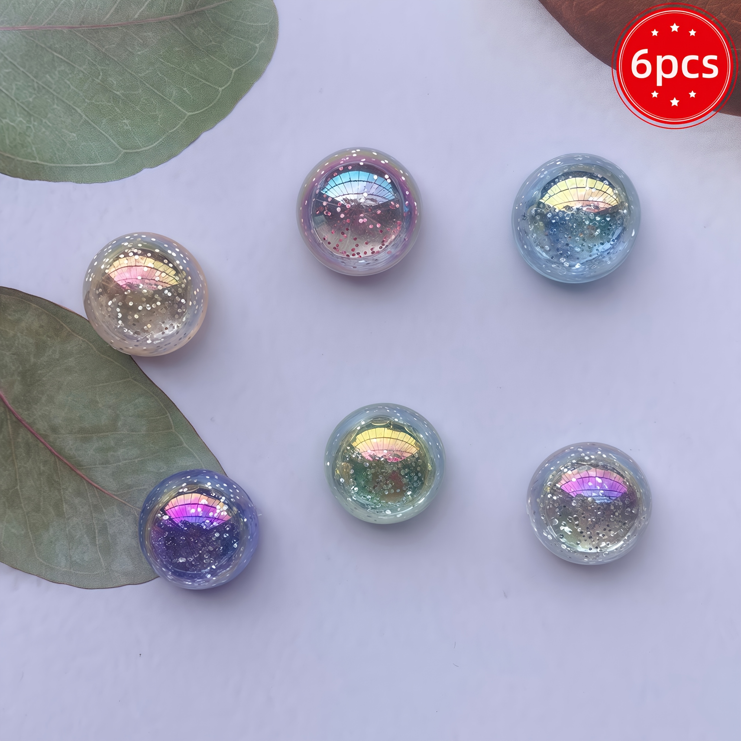 TEMU 6 aimants de réfrigérateur colorés, décorations élégantes et mignonnes, décor de réfrigérateur parfait, cadeaux idéaux, adaptés pour la