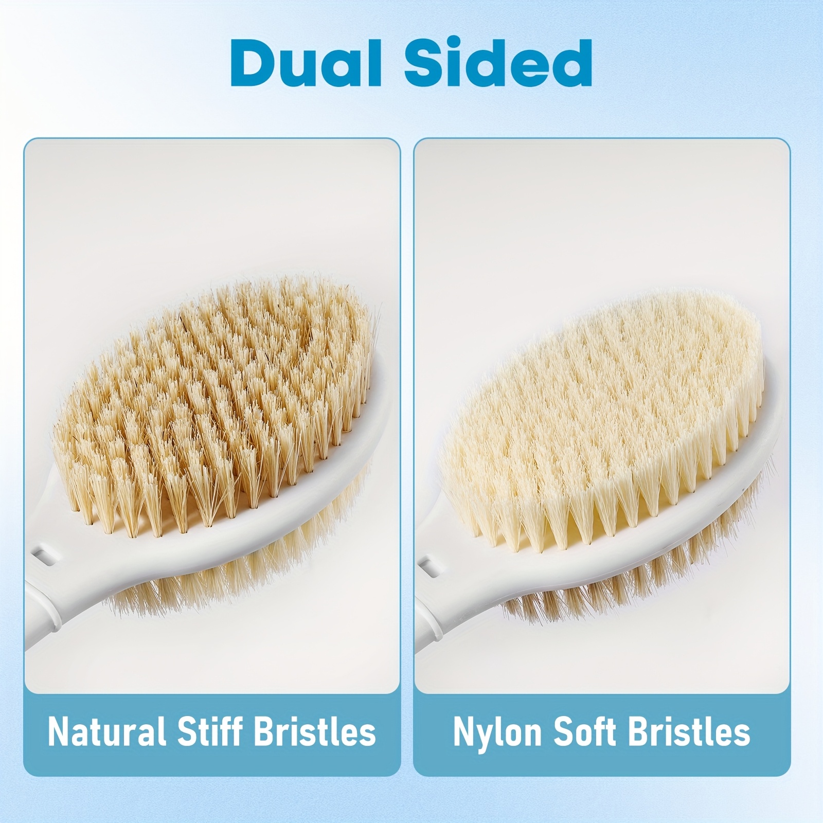 flexible bath brush with non slip handle and hanging rope durable bristles for gentle exfoliation   shower or spa use easy to clean and store shower brush for bod Product details 3