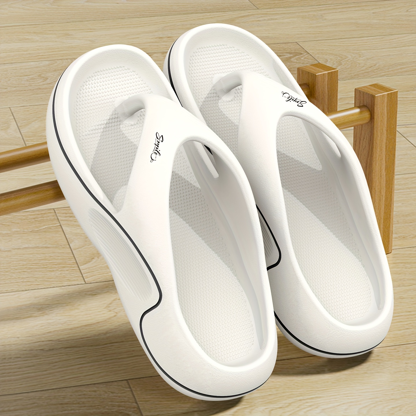 Solid Flip Flops, Summer Slide Sandals, Beach Slides – Pool Shoes,  Lightweight and Portable for Travel, Camping, and Water Parks, Comfortable 