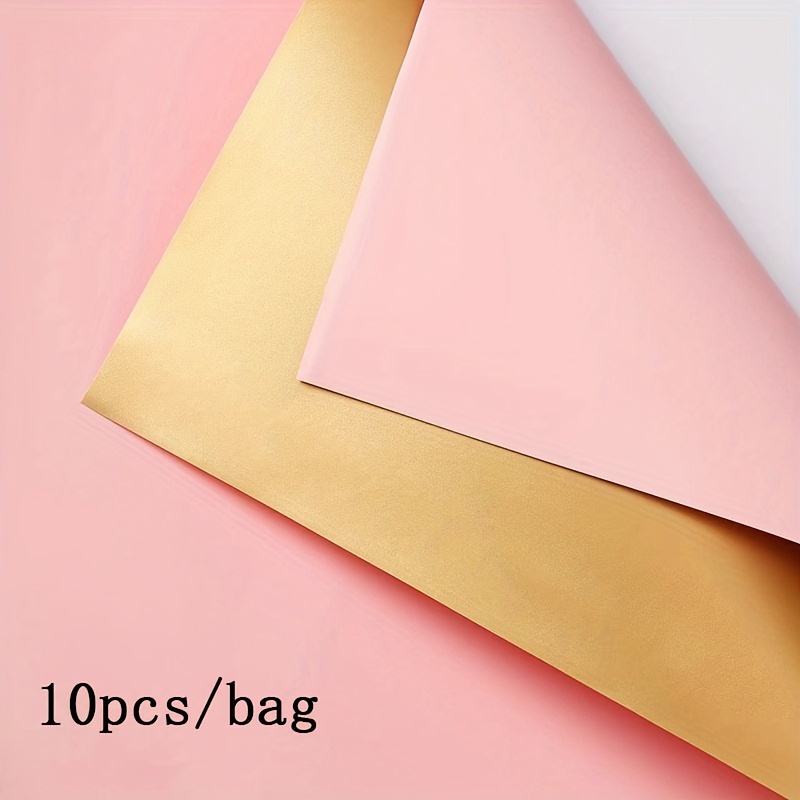 Papel de regalo de papel de aluminio floral de alta calidad, 20 pulgadas  por 10 yardas (dorado)