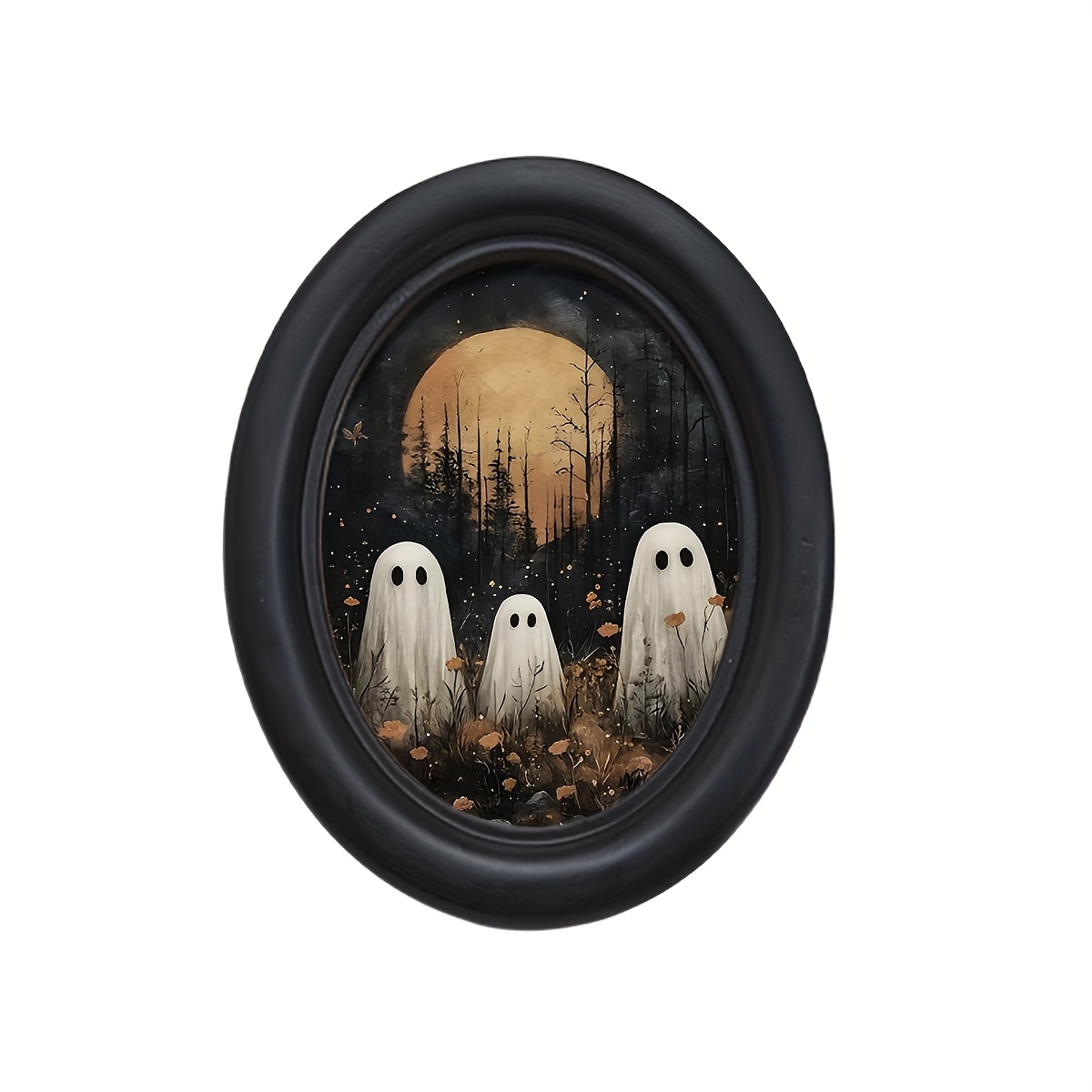 Image of 1pc, 3d Of From Wilderness In A Gothic Victorian Design (4.16 * 5.25), Featuring Oval Wooden Decorative Plaques, Oval, Using Photo Transfer Printing