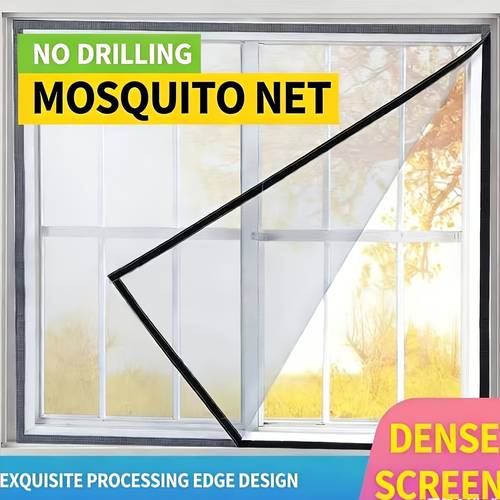 self install window screen mesh mosquito and fly proof dense mesh ventilated and breathable without blocking light screen curtains no drill installation