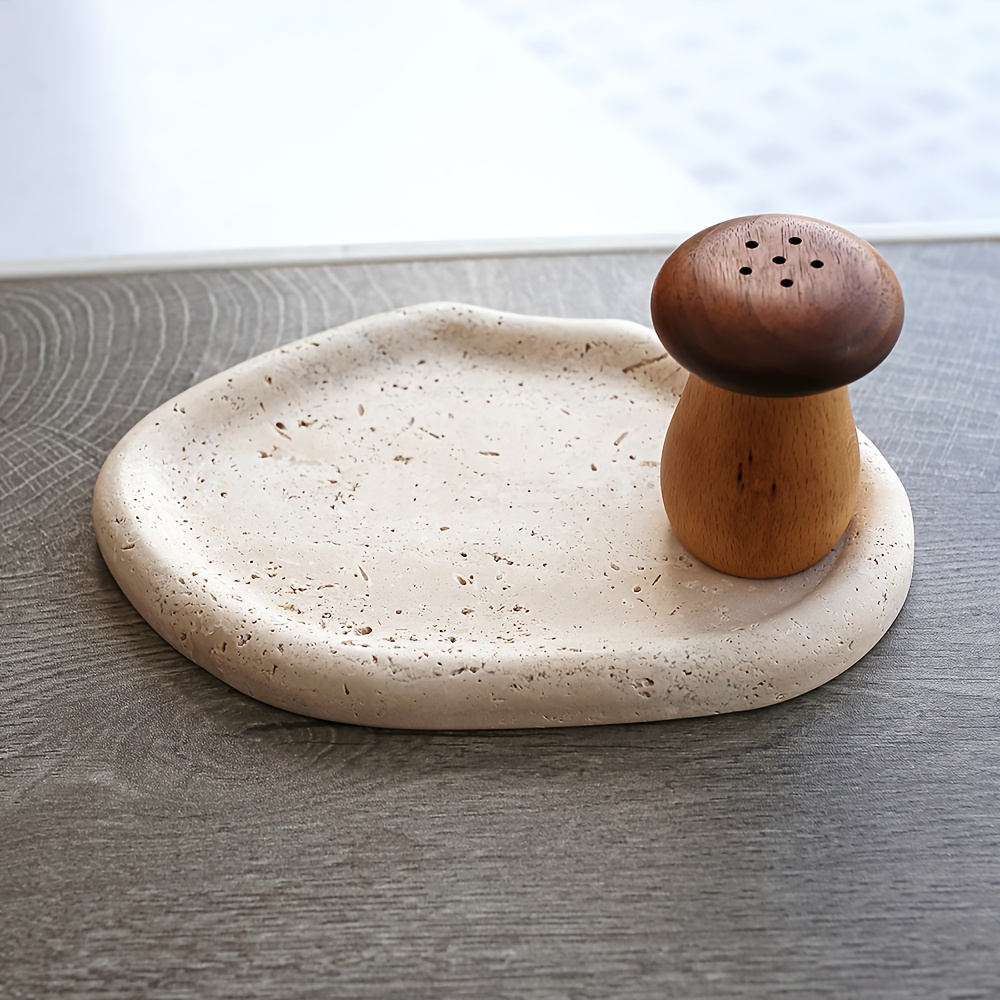 1 Natural Marble Jewelry Storage Tray, a Premium Stone Cloud-shaped Entryway Decor Piece, Suitable for Home, Bathroom, Kitchen, Living Room, Bedroom, Coffee Table, Dining Room, and Room Decoration, Non-Food Contact