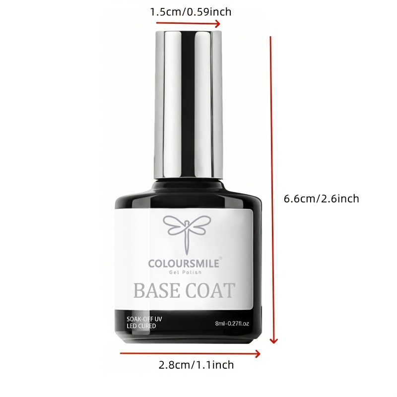Gel Base Coat For Gel Nail Polish Soak Off Upgraded Formula Long-lasting Diy Home And Nail Salon